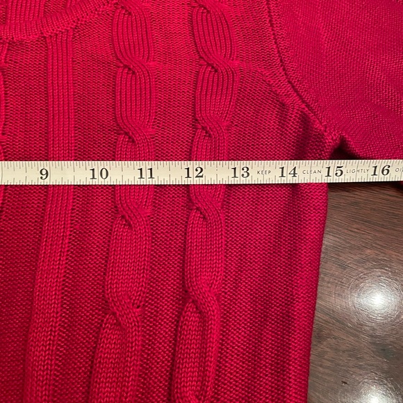 Nine West women’s burgundy cable knit sweater dress A-line, size Small, EUC - Picture 5 of 10